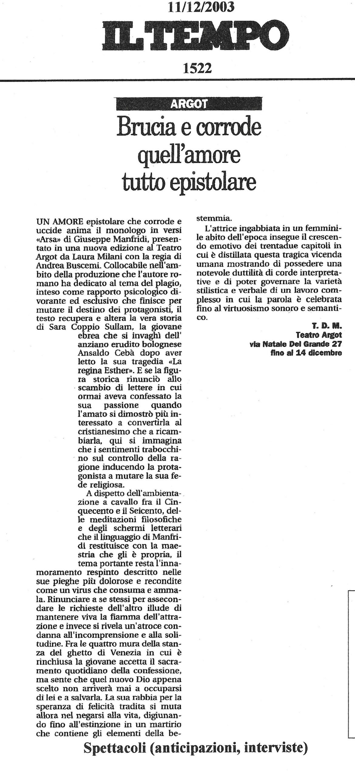Recensione Arsa 3